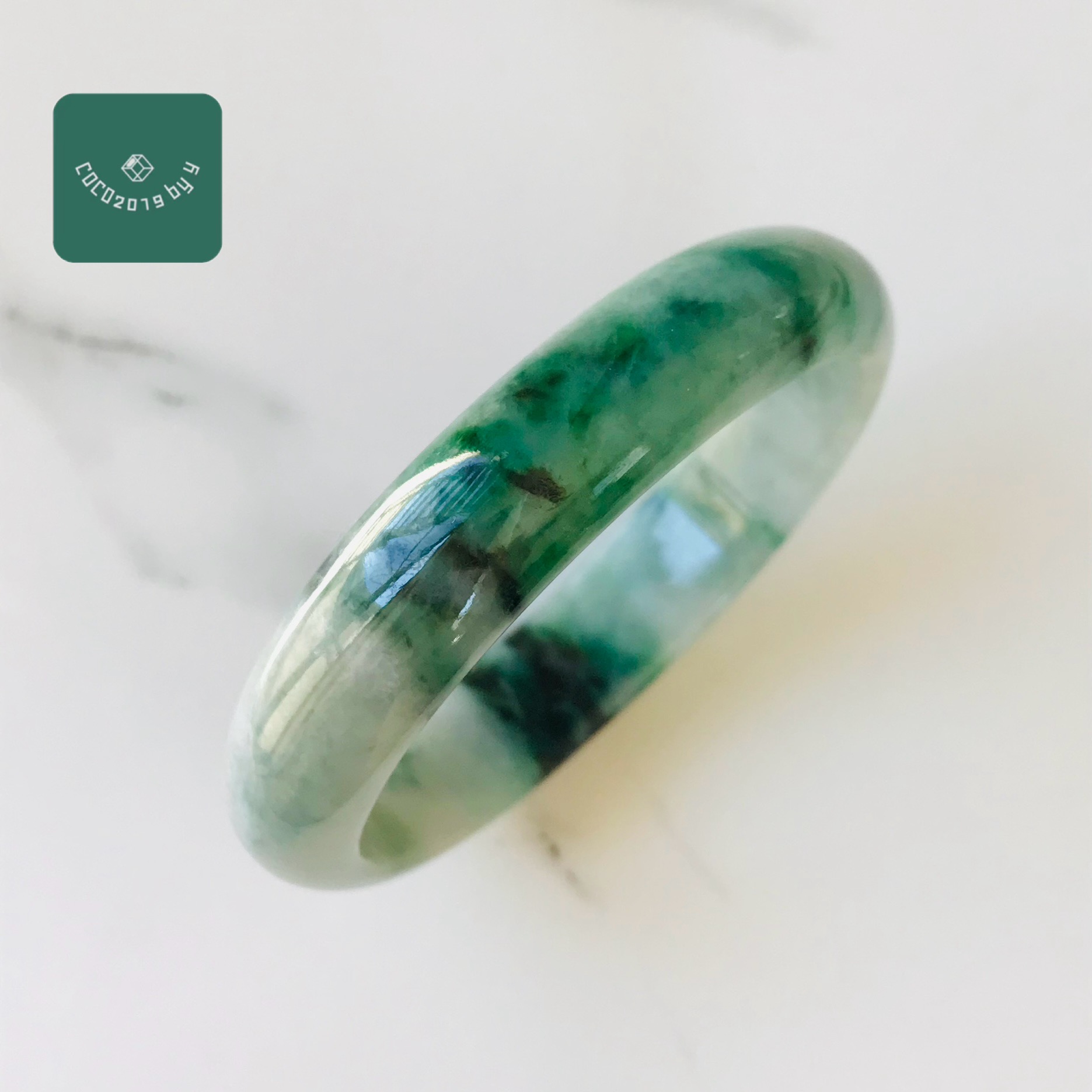 希少！【新品】天然グアテマラ産 青翡翠 バングル ★ お守り 0000000284272_JPzH74w.jpg