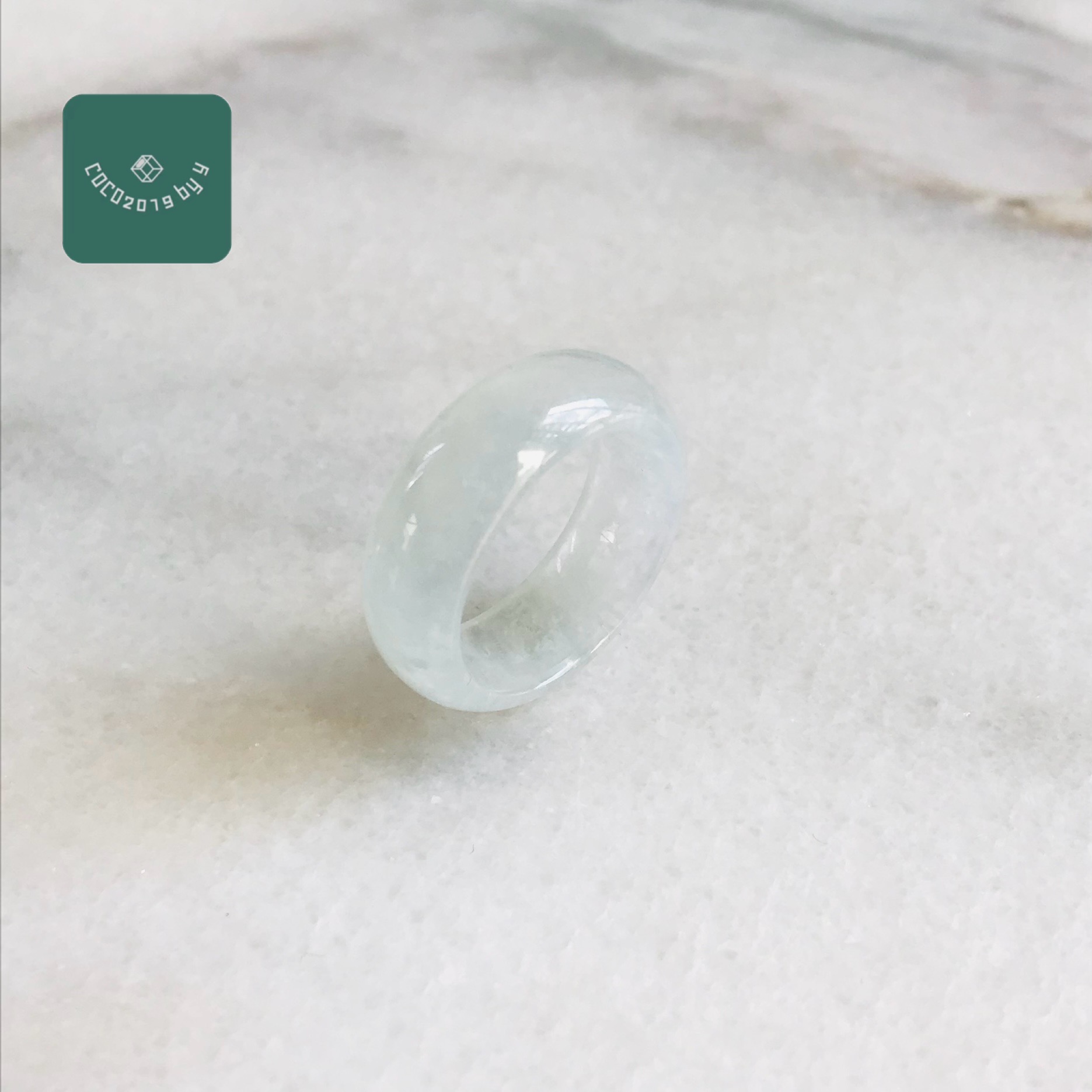 輪っか ビルマ産 翡翆 翡翆 jade  くりぬき輪っか 9号 指環 指環 天然石 翡翆 ひすい 力強さ石ころ hisui 本翡翆 翡翆専門職店 付属品  宝飾品戒圈 成年者可愛らしい 白