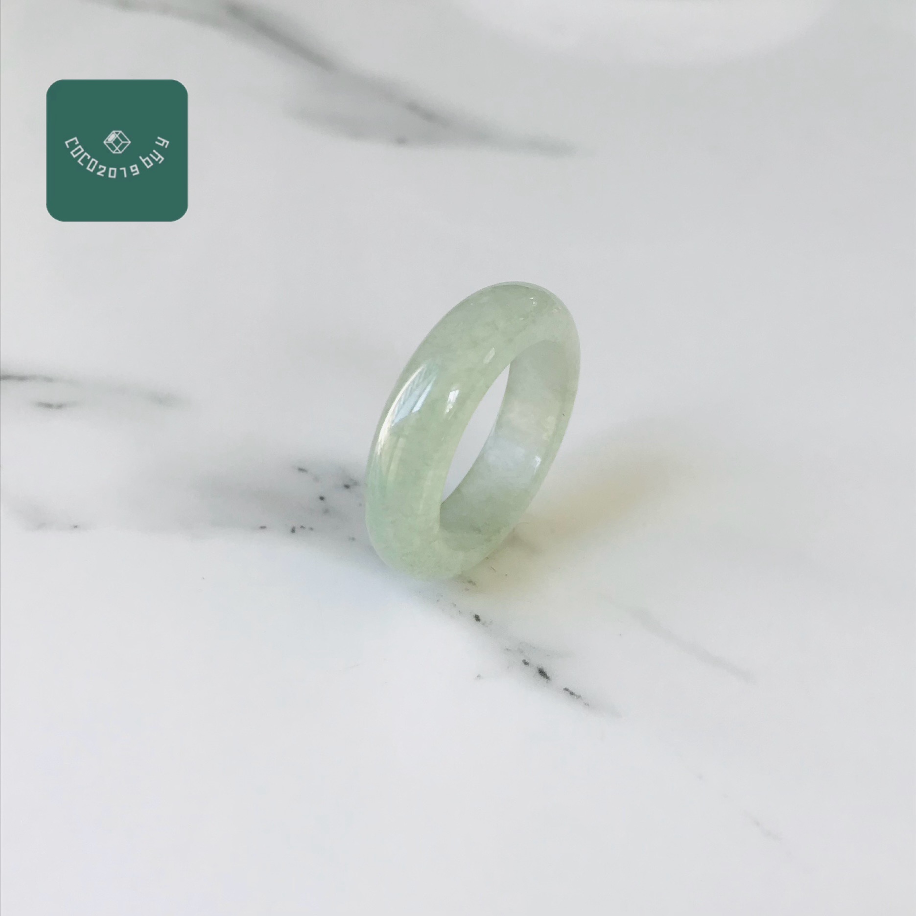 輪っか ビルマ産 翡翆 翡翆 jade  くりぬき輪っか 15.5号 指環 指環 天然石 翡翆 ひすい 力強さ石ころ hisui 本翡翆 翡翆専門職店 付属品  宝飾品戒圈 成年者可愛らしい 緑
