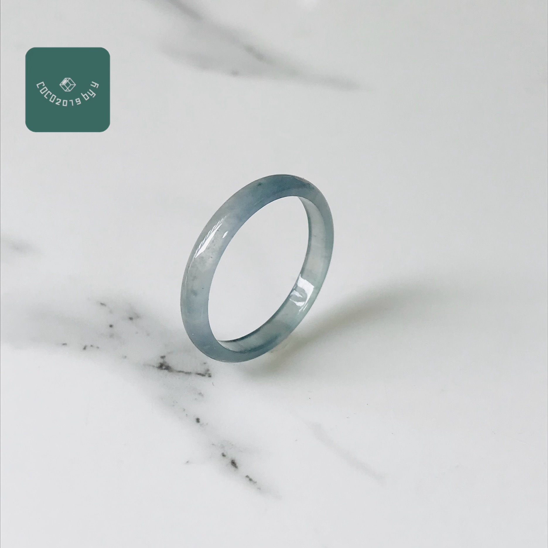 輪っか グアテマラ共和国産 翡翆 翡翆 jade  くりぬき輪っか 19号 指環 天然石 翡翆 ひすい 力強さ石ころ hisui 本翡翆 翡翆専門職店 付属品  宝飾品戒圈 成年者可愛らしい 青