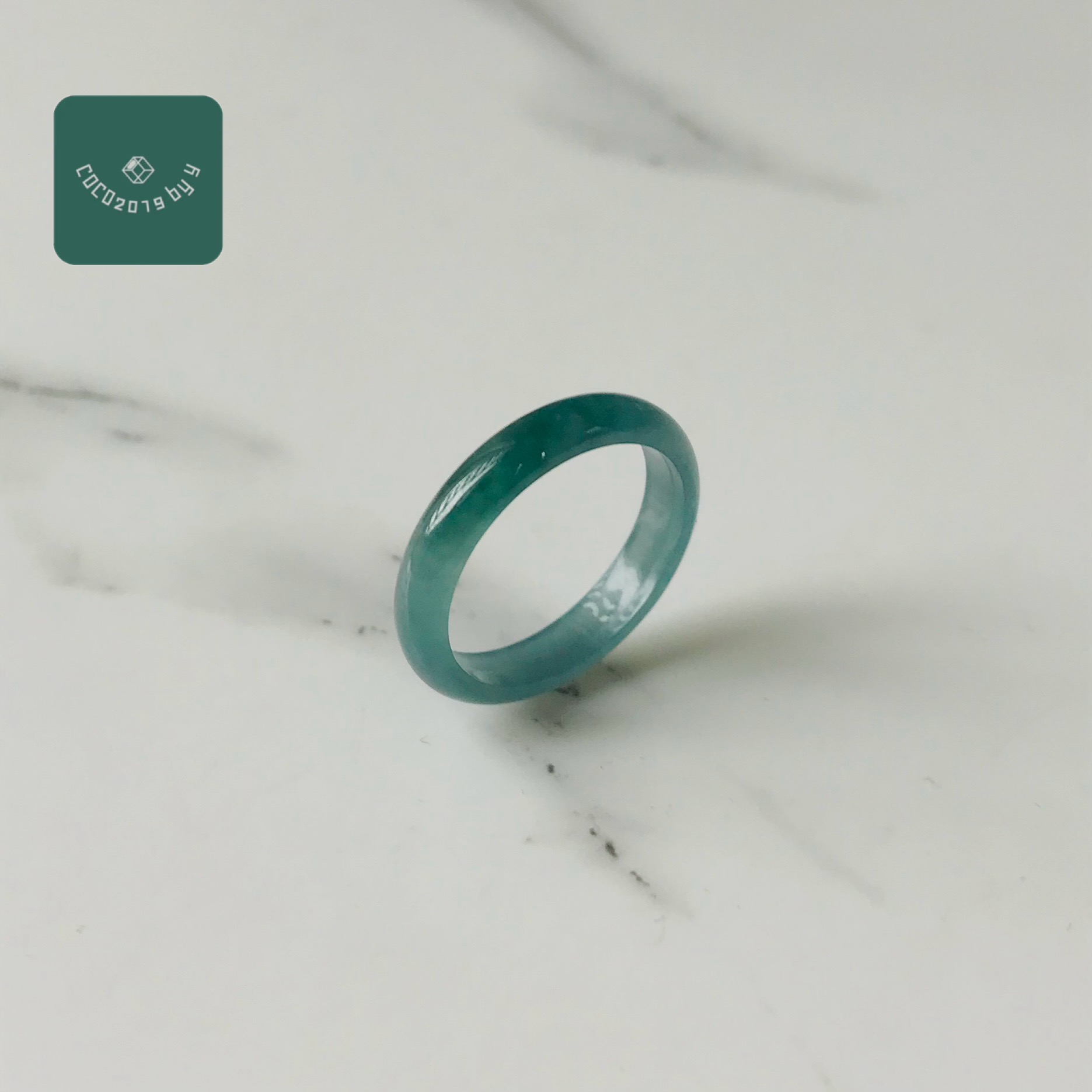 リング　グアテマラ産 翡翠　ヒスイ　jade くりぬきリング　16号　指輪　天然石　ヒスイ ひすい パワーストーン hisui 本翡翠 翡翠専門店 アクセサリー ジュエリー戒圈 大人かわいい｜COCO2019 jade store 翡翠専門店