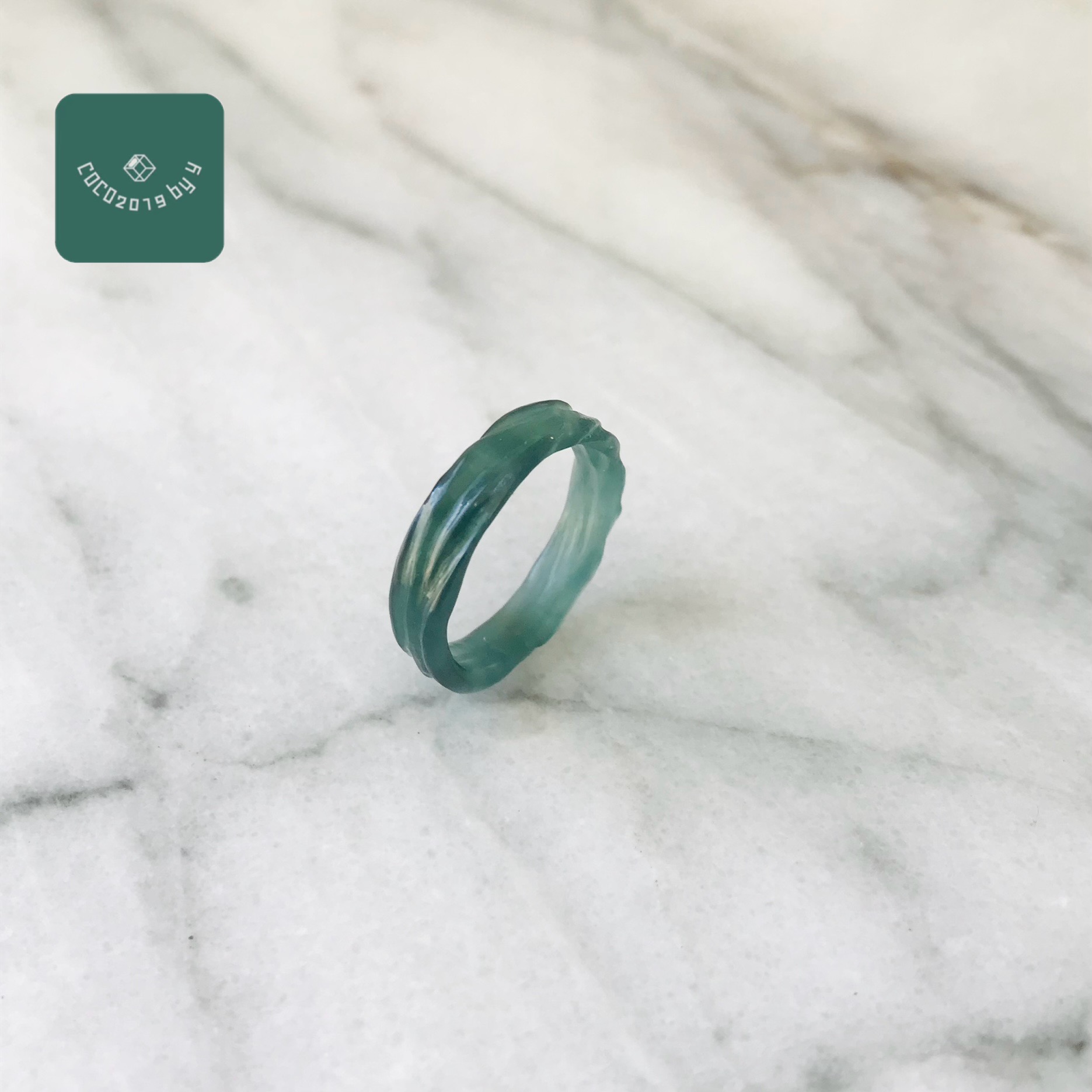 輪っか グアテマラ共和国産 翡翆 翡翆 jade  くりぬき輪っか 15.5号  指環 天然石 翡翆 ひすい 力強さ石ころ hisui 本翡翆 翡翆専門職店 付属品  宝飾品戒圈 成年者可愛らしい 緑