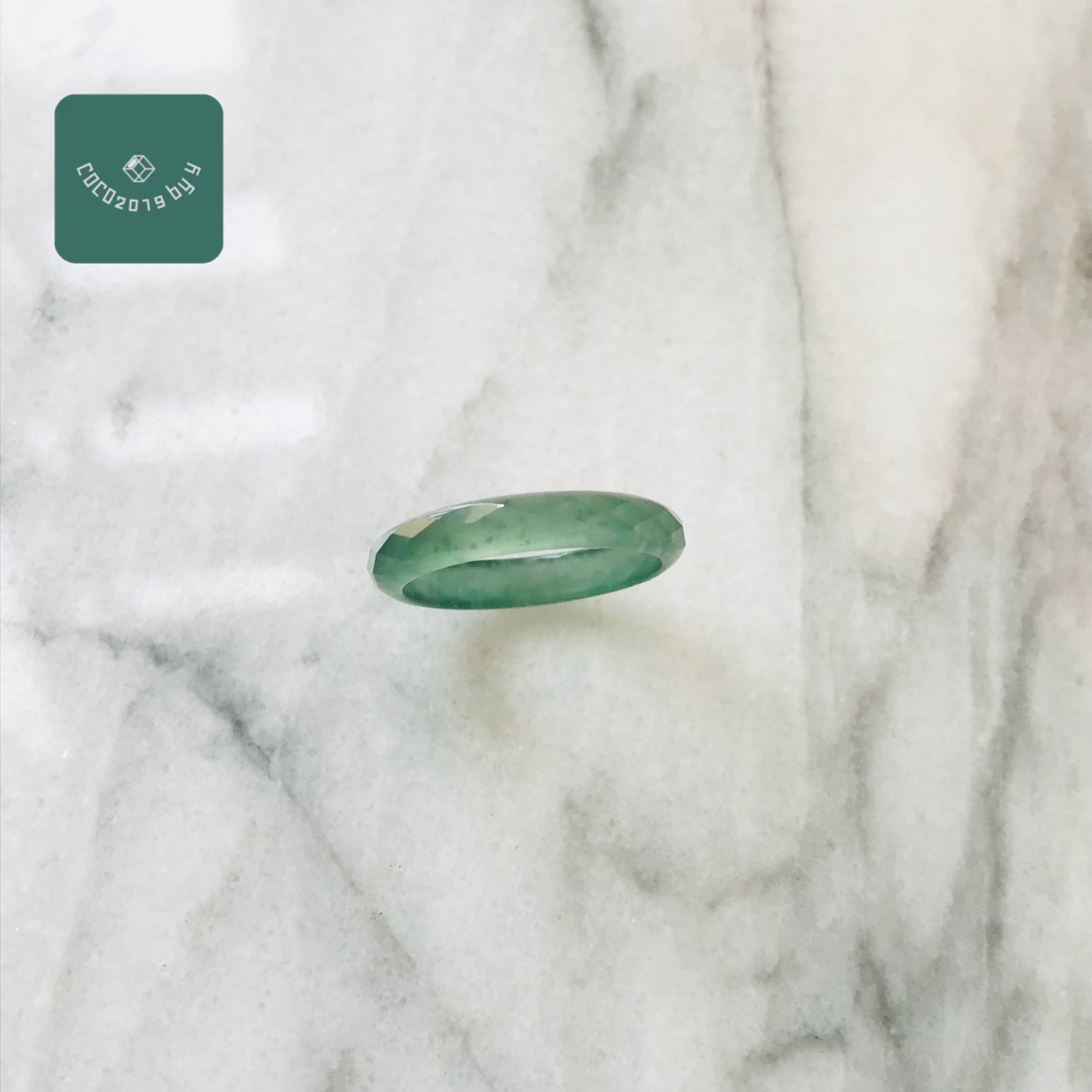 輪っか グアテマラ共和国産 翡翆 翡翆 jade  くりぬき輪っか 17.5号 指環 天然石 翡翆 ひすい 力強さ石ころ hisui 本翡翆 翡翆専門職店 付属品  宝飾品戒圈 成年者可愛らしい 緑 ファセットカット