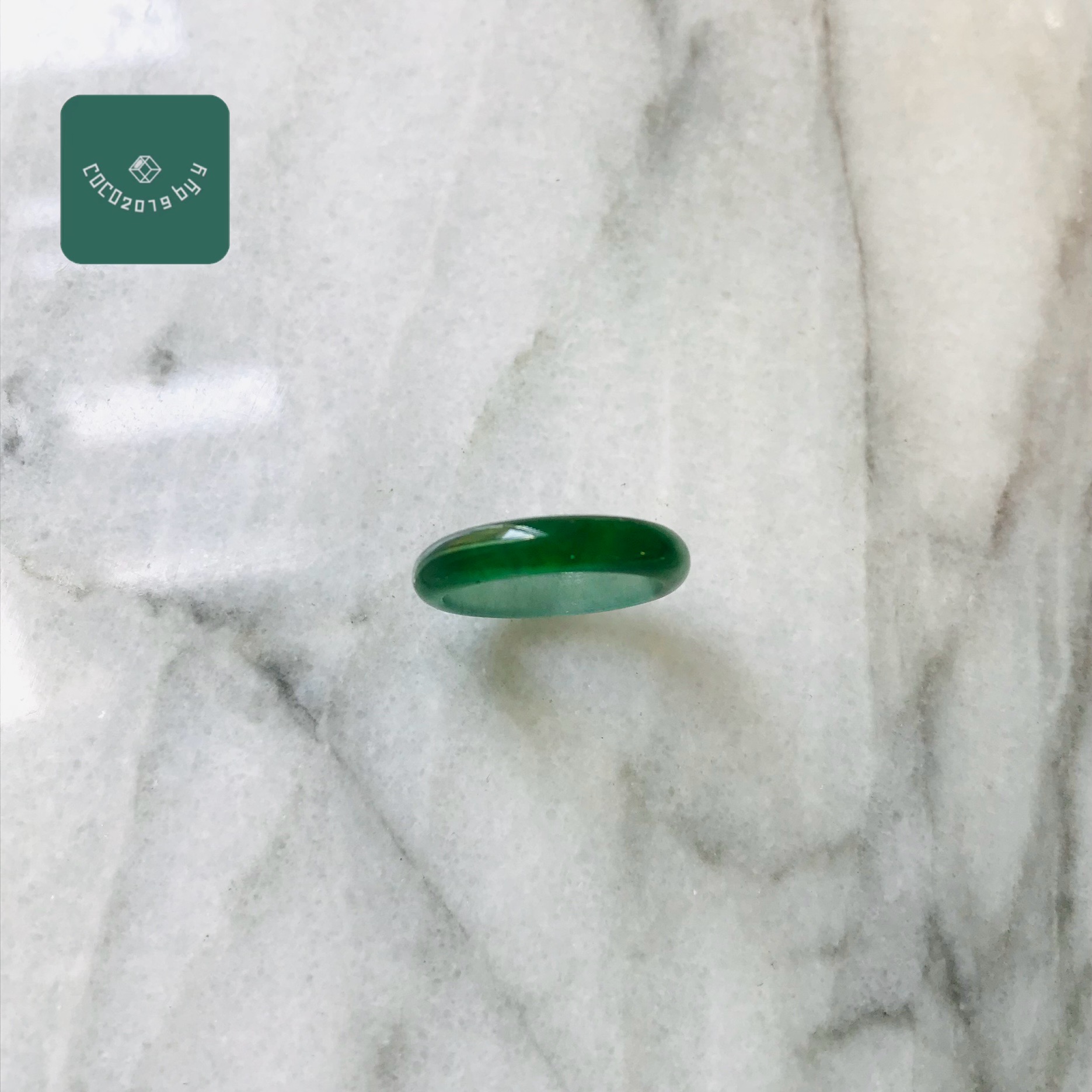 輪っか グアテマラ共和国産 翡翆 翡翆 jade  くりぬき輪っか 指環 天然石 翡翆 ひすい 力強さ石ころ hisui 本翡翆 翡翆専門職店 付属品  宝飾品戒圈 成年者可愛らしい 青緑 緑 7号