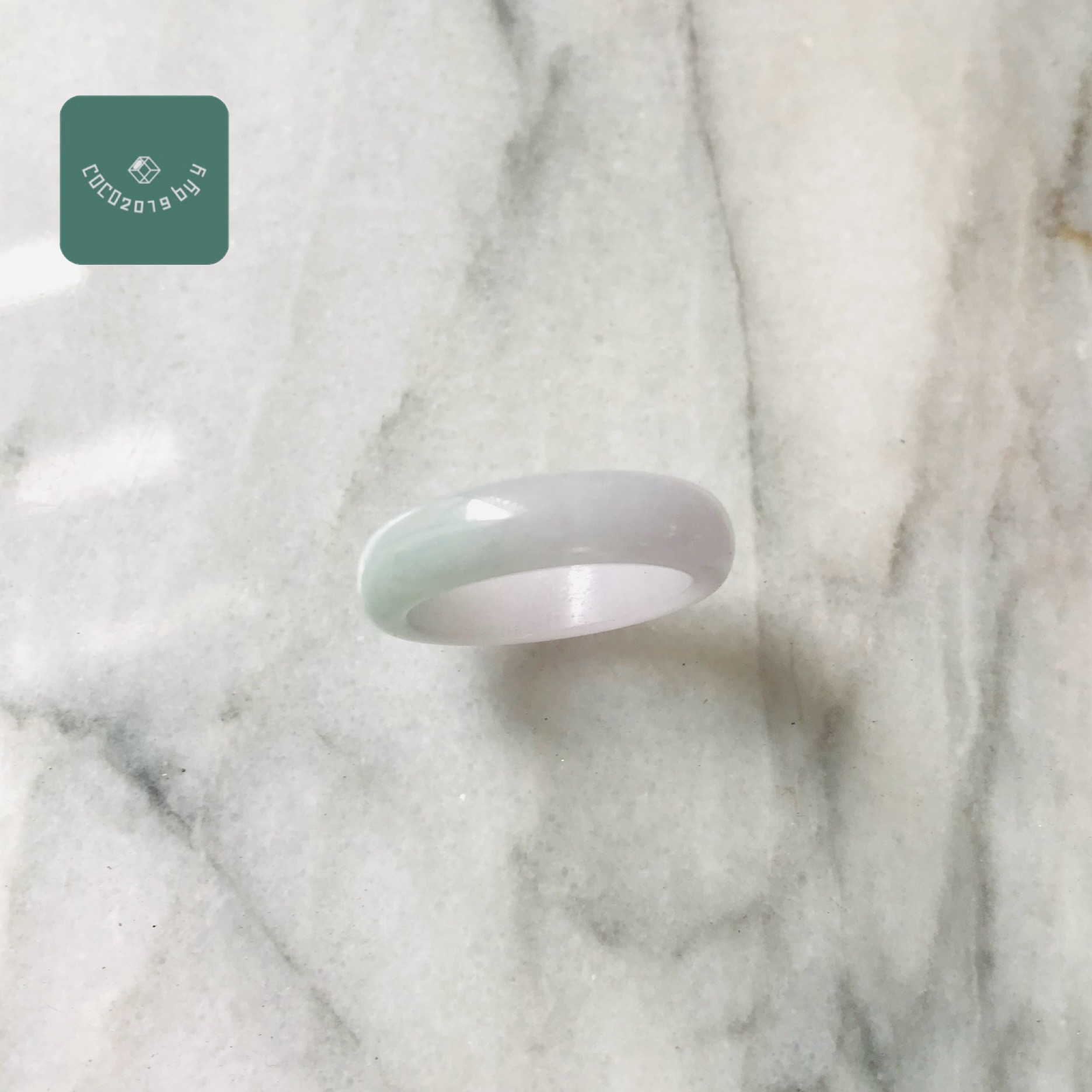 輪っか ビルマ産 翡翆 翡翆 jade  くりぬき輪っか 17.5号 指環 天然石 翡翆 ひすい 力強さ石ころ hisui 本翡翆 翡翆専門職店 付属品  宝飾品戒圈 成年者可愛らしい 緑 ラベンダー 春彩