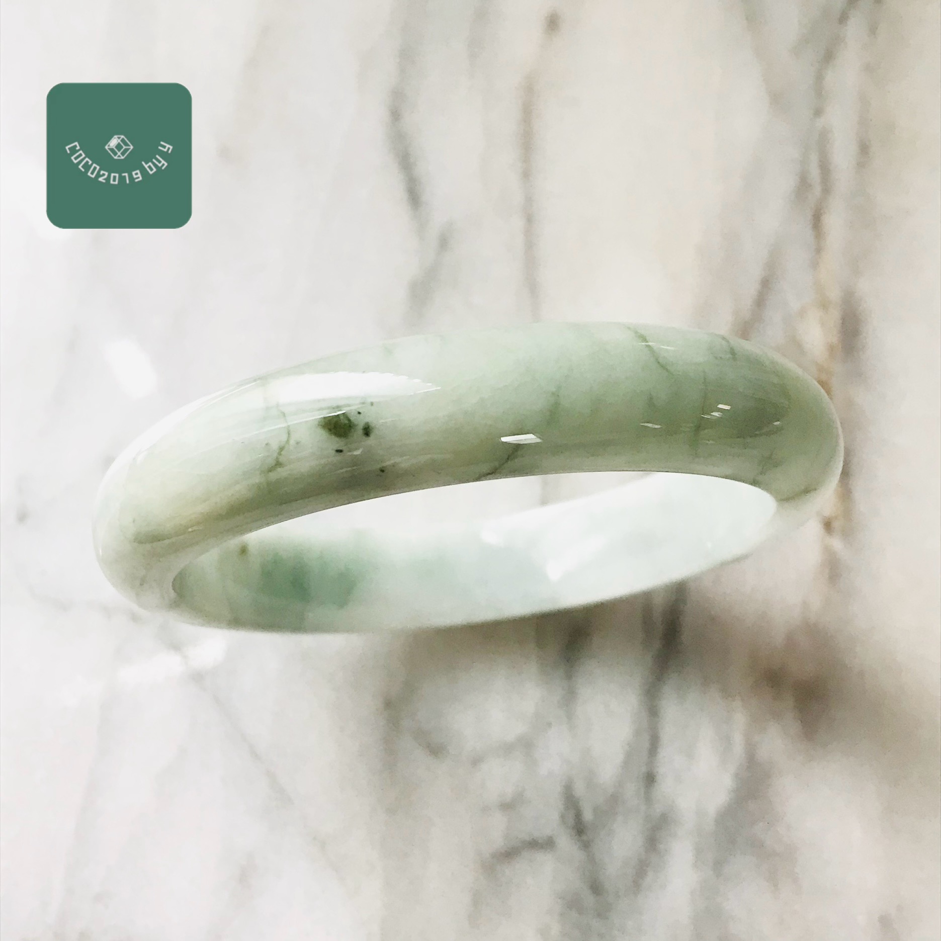 ビルマ産 翡翆 翡翆 jade  くりぬき バングル 腕輪 天然石 一点物 59.9粍 翡翆 ひすい 力強さ石ころ hisui 本翡翆 成年者可愛らしい 緑