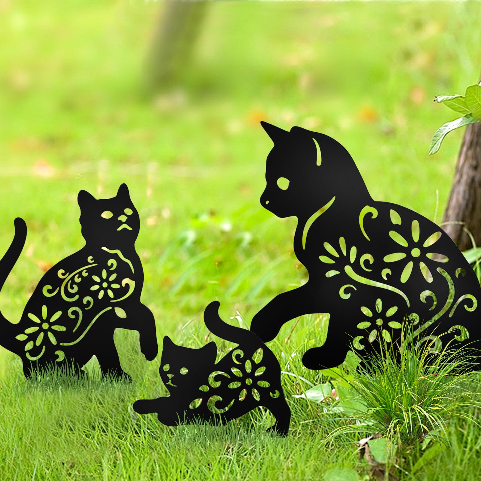 猫オブジェ置物 】猫雑貨インテリア ガーデン置き物ガーデニングねこグッズかわいい ガーデンオーナメント 置物 猫 アンティークホワイト （ ガーデニング