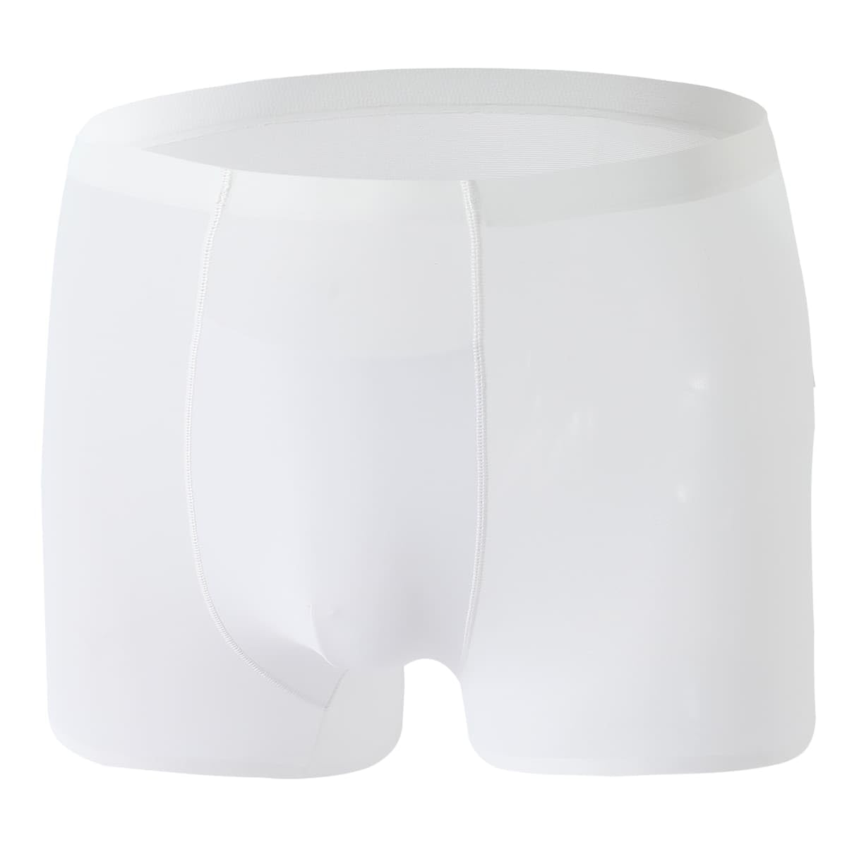 【送料無料】[MKY factory] 水着用 インナー メンズ スイムショーツ インナーパンツ ボックス トランクス ブリーフ 砂侵入防止 体毛カバー 水陸両用 水泳 スイム アンダーショーツ スイミング 色：ホワイト、サイズ：S画像