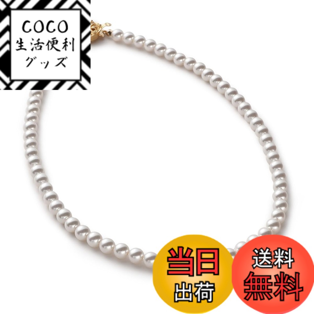 【送料無料】[VOTRE COUTURE] パールネックレス グランプレミアム 真珠 高級国産 選べる長さ12種 6mm シルバー ゴールド 色：ホワイト/ゴールド、サイズ：45cm