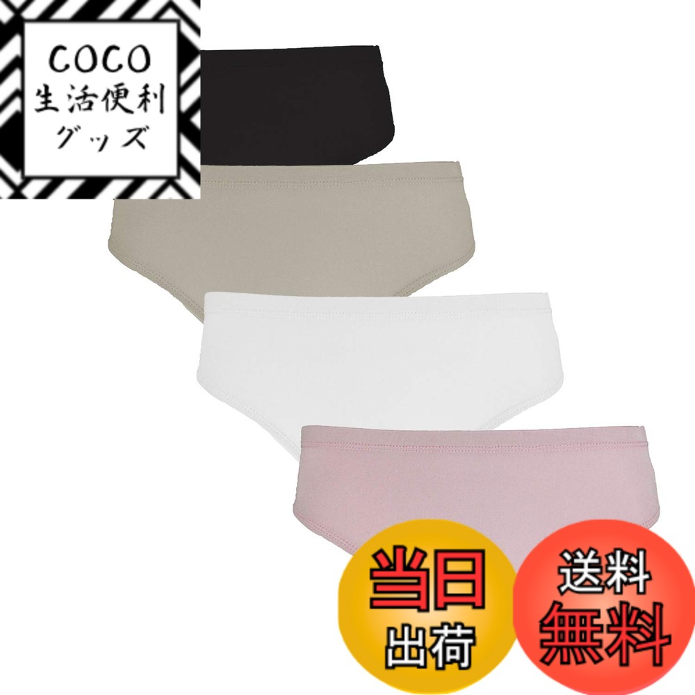 【送料無料】【OKEER】高級シルク ショーツ レディース シルク シンプル ベーシック セット 下着 女性のブリーフ（4枚セット） 色：ブライトブラックミックス【4枚セット】、サイズ：M