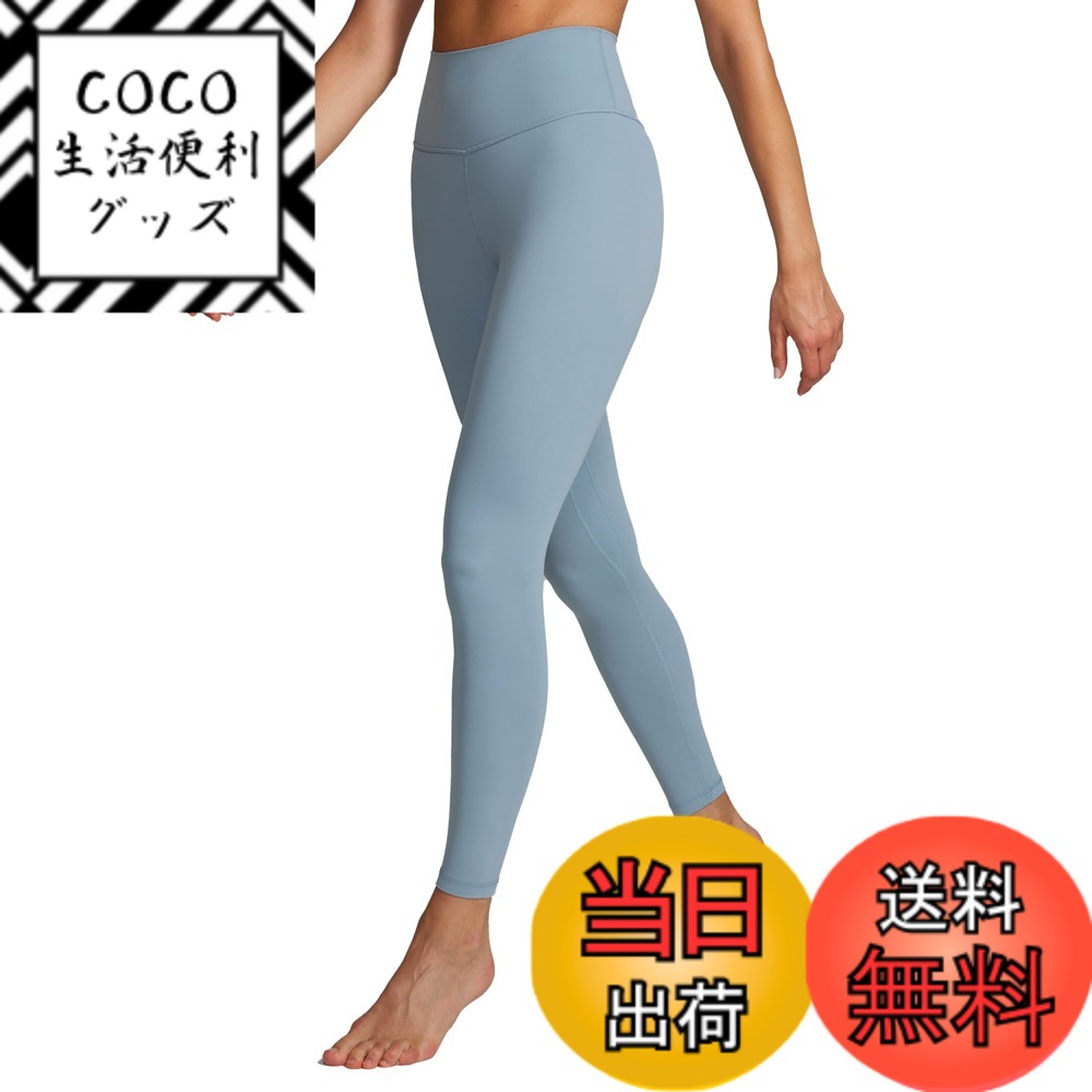 【送料無料】[CRZ YOGA] レギンス レディース ヨガパンツ ヨガ 着圧タイツ スパッツ ハイウエスト 美脚 九分丈 ヨガウェア Butterluxe アジアンフィット 股下22インチ/24インチ 色：キャンブリックブルー、サイズ：M Regular