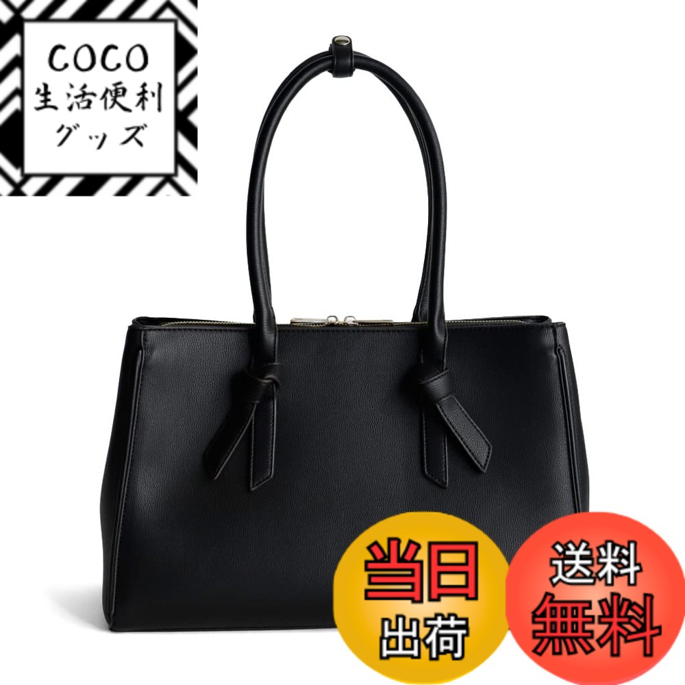 【送料無料】[Gratante] グラタンテ リボンハンドル 2way ショルダートート レディース トートバック abb-g0042 色：ブラック、サイズ：M