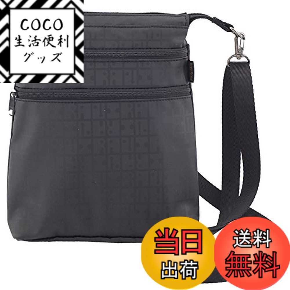 【送料無料】[ヤマト屋] キキ2 WファスナーポシェットS | T744 色：ブラック、サイズ：約H23cmxW18cmxD5cm
