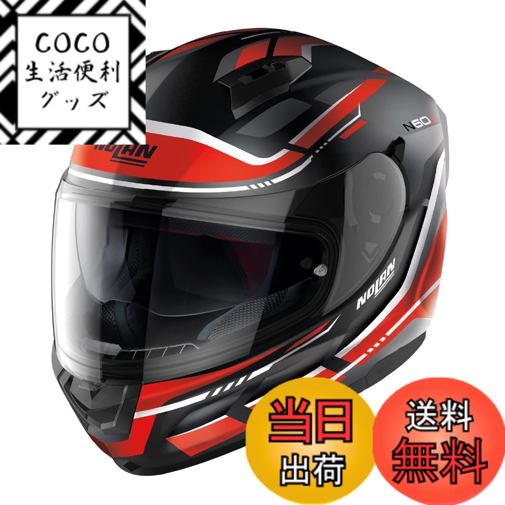 【送料無料】【国内正規品】 NOLAN (ノーラン) バイク用 ヘルメット フルフェイス N60-6 色：LANCER/レッド62、サイズ：M