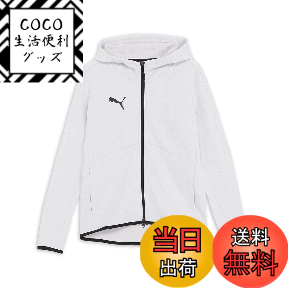 【送料無料】PUMA(プーマ) サッカー フットボール 吸収速乾 パーカー フーディ―PUMAFTBL TRAVEL フーデットスウェット JKT 660131メンズ 色：25年秋冬カラー フェザー グレー(33)、サイズ：3XL