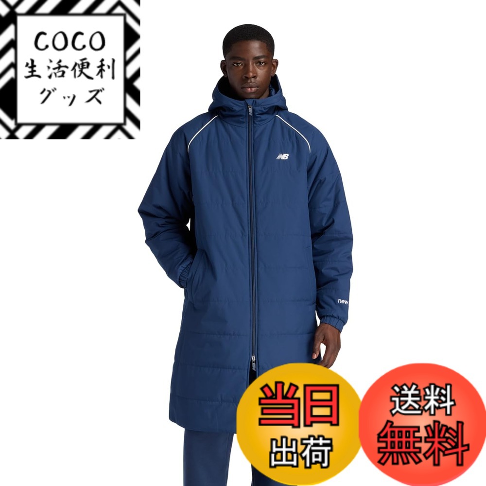 【送料無料】new balance(ニューバランス) ベンチコートパデッドコート ロング 中綿 防寒用 メンズ (AMJ53173)メンズ 色：NNY(NBネイビー)、サイズ：M