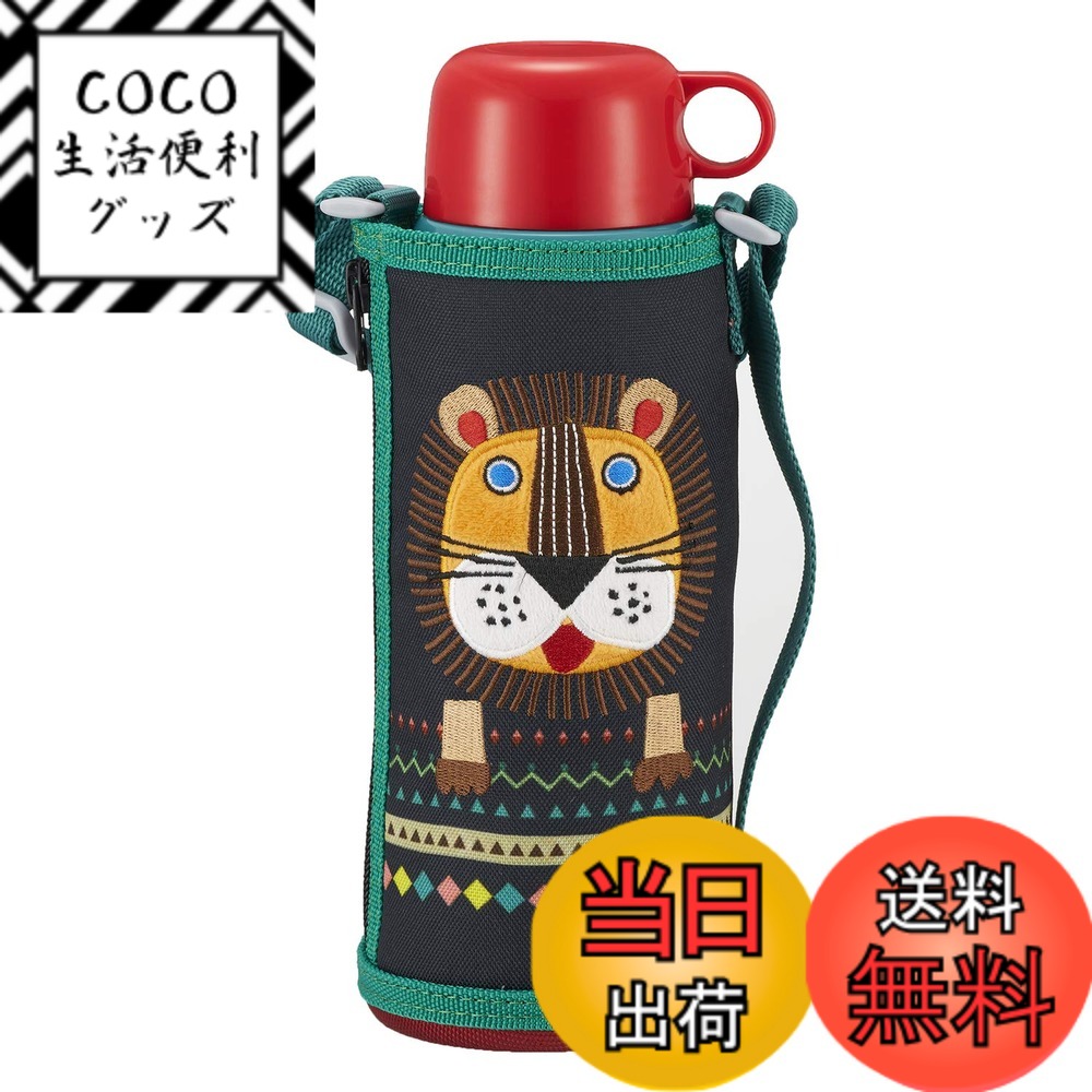 【送料無料】タイガー魔法瓶(TIGER) タイガー 水筒 800ml 直飲み コップ 付 2WAY ステンレス ボトル ポーチ付き サハラ コロボックル ライオン MBR-C08GKL