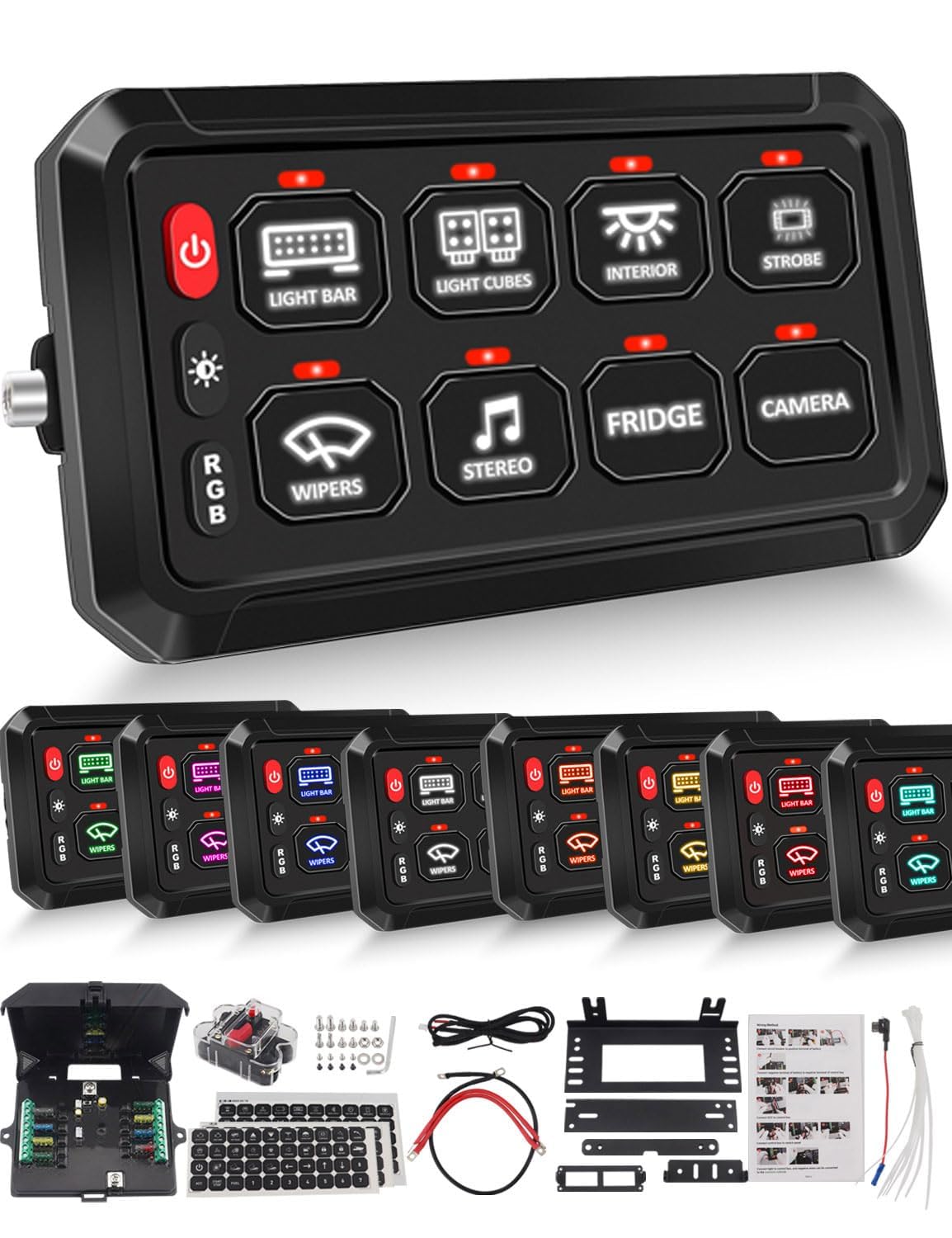 楽天市場】【送料無料】CHELHEAD ワイヤレス スイッチパネル 船用 RGB