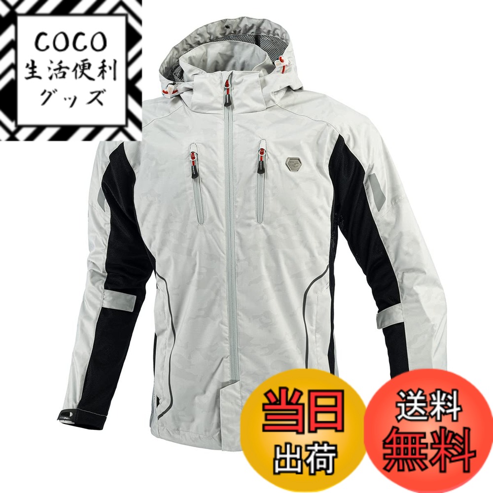 【送料無料】[KOMINE] バイク用 ジャケット JK-1123 プロテクトハーフメッシュパーカ 07-1123 レディース Silver Camo WM