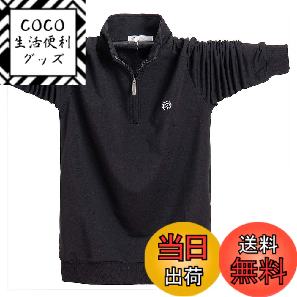【送料無料】[YIGAR] メンズポロシャツ 半袖 長袖 Tシャツ メンズゴルフシャツ 大きいサイズ カジュアル シンプル 襟付き ファッション スポーツ かっこいい 部屋着 快適 吸汗速乾 夏 多色選択 M~6XL 8899 色：ブラック-1、サイズ：3XL