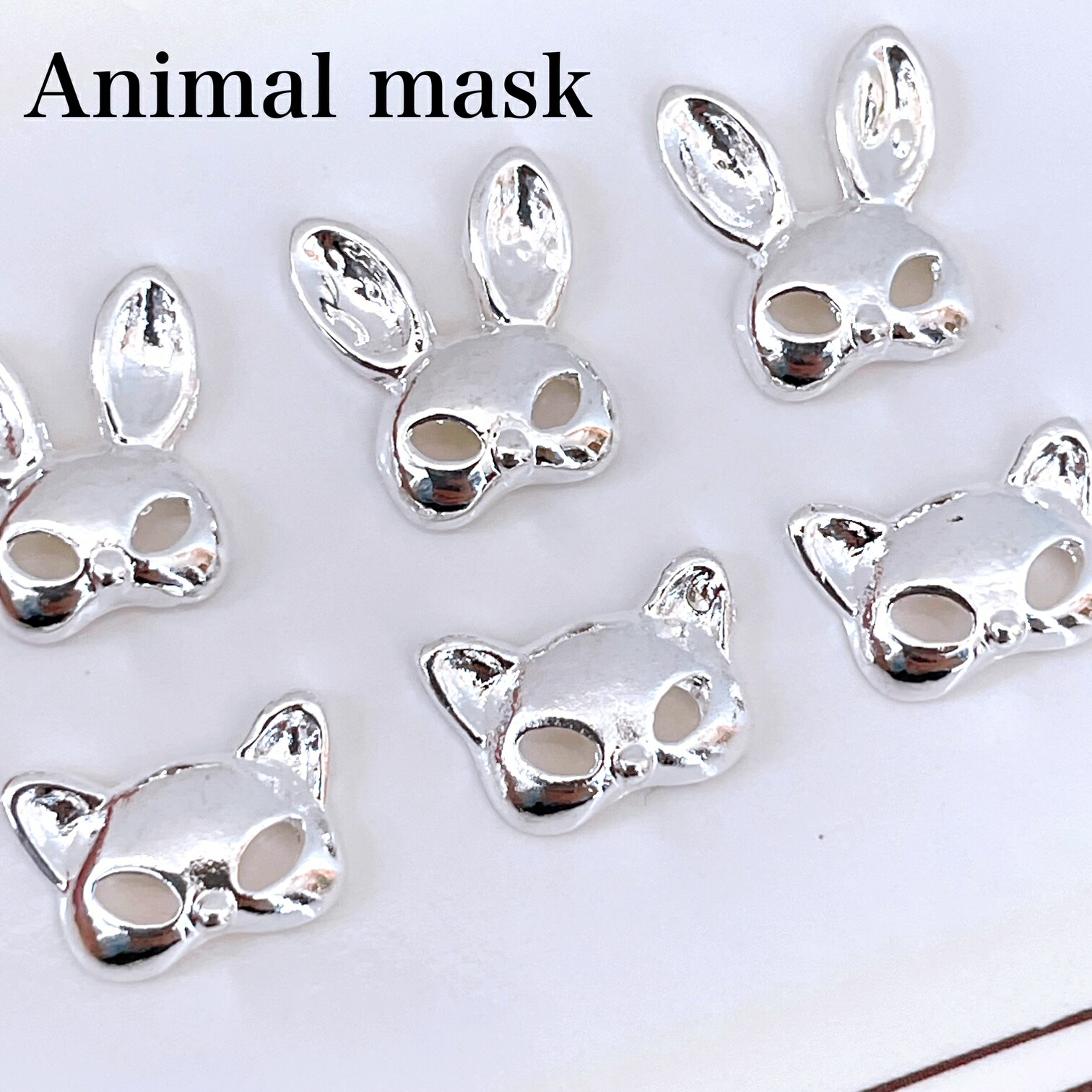 楽天市場】ネイルパーツ 【5個】アニマルマスクパーツ ネコ 猫 CAT