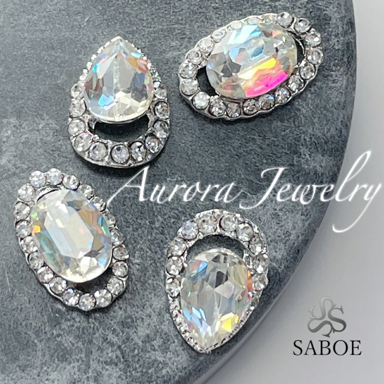 楽天市場】ネイルパーツ【2個】ひし形 ダイヤ ランバス台座 オーバル  