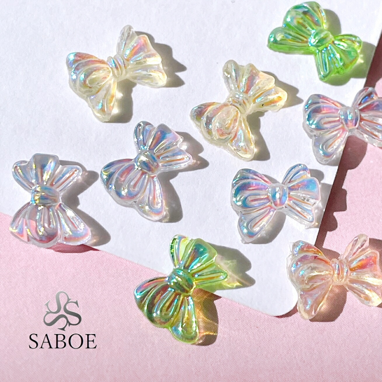 ネイルパーツ　リボン 楽天市場】＊ネイルパーツ リボン 05 5個入り (メール便でも可