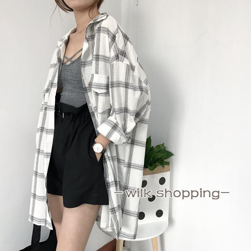 楽天市場】ロングシャツ レディース チェックシャツ ロング