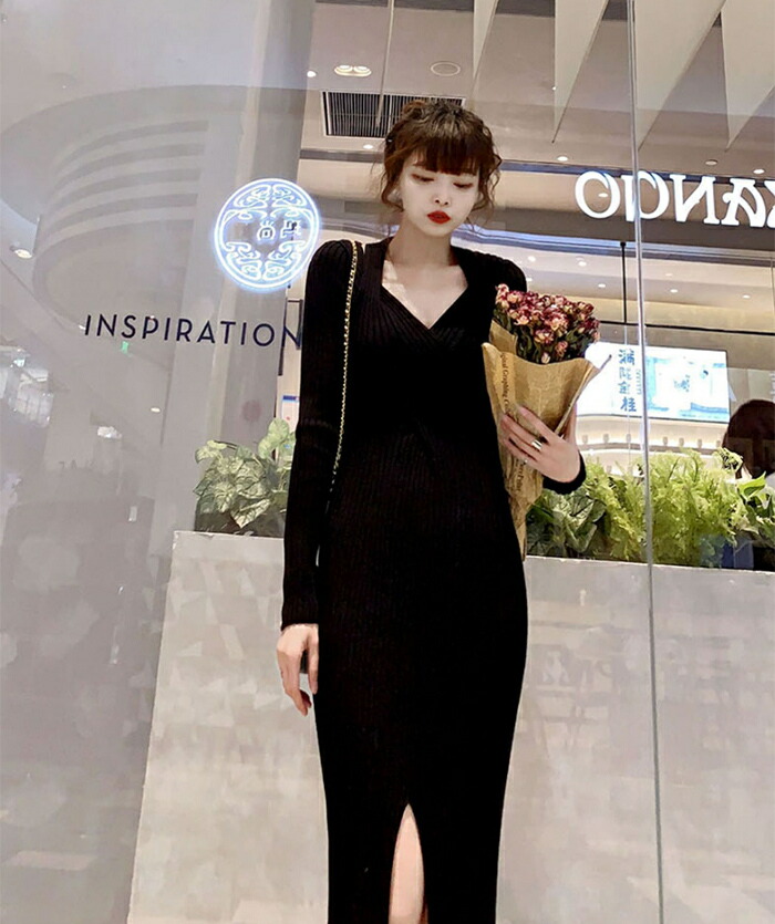 ニット ワンピース セーター トップス レディース ロングワンピ ニットワンピース ネック 長袖 ケーブル編み 春 秋冬 可愛い おしゃれ キレイめ 大人 上品 伸縮性 ストレッチ オフィス カジュアル Csg Com Py