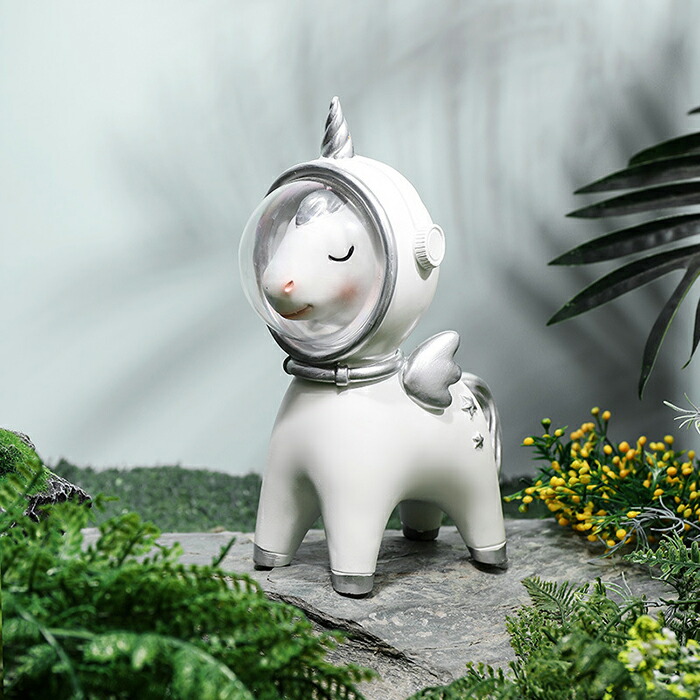 宇宙小鹿 宇宙ユニコーン おしゃれ かわいい 北欧 インテリア 樹脂 雑貨 玄関 庭 オーナメント オブジェ ギフト プレゼント 贈り物 Giosenglish Com