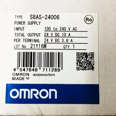 新品★東京発★適格請求★税込★OMRON オムロン S8AS-24006 24VCD 10A 用スイッチング電源 ★６ヶ月保証｜虹色の空