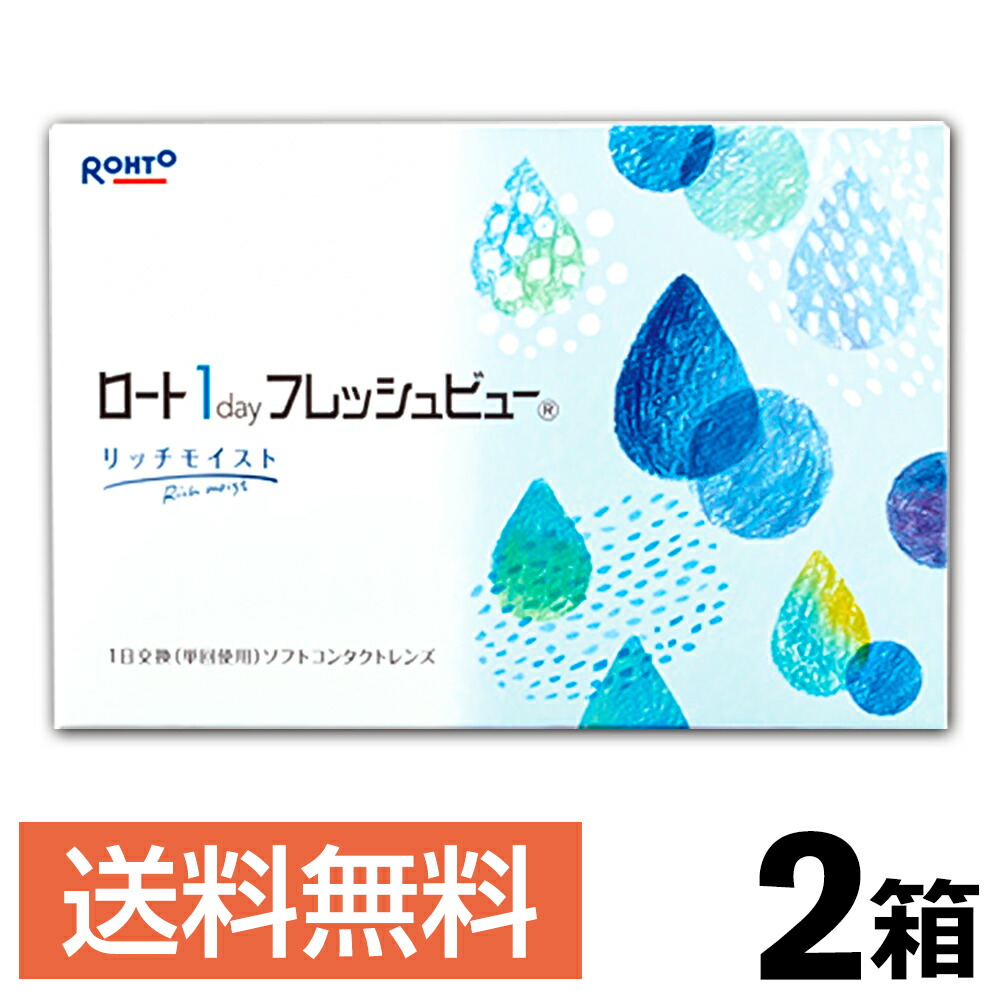 2箱セット｜ロート ワンデー フレッシュビュー リッチモイスト 1日使い捨て 90枚入