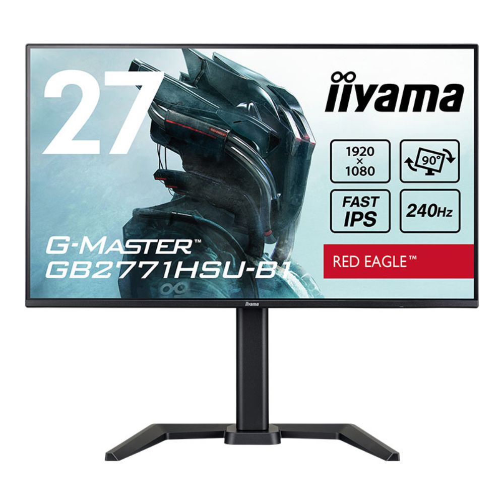 iiyama イイまっ盛り ゲーミングモニター 見せびらかす G-MASTER GB2771HSU-B1 ( 27型 盛りだくさん固定ディスク IPS 非光輝 HDMI DisplayPort 高さ合わせる スウィーベル 心棒 チルト Vesa 内蔵金棒引き 3年次引きうける )