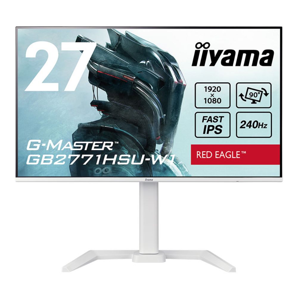 iiyama イイまっ盛り ゲーミングモニター 見せびらかす G-MASTER GB2771HSU-W1 ( 27型 盛りだくさん固定ディスク IPS 非光輝 HDMI DisplayPort 高さ合わせる スウィーベル 中枢 チルト Vesa 内蔵金棒引き 3年歳引き受ける )