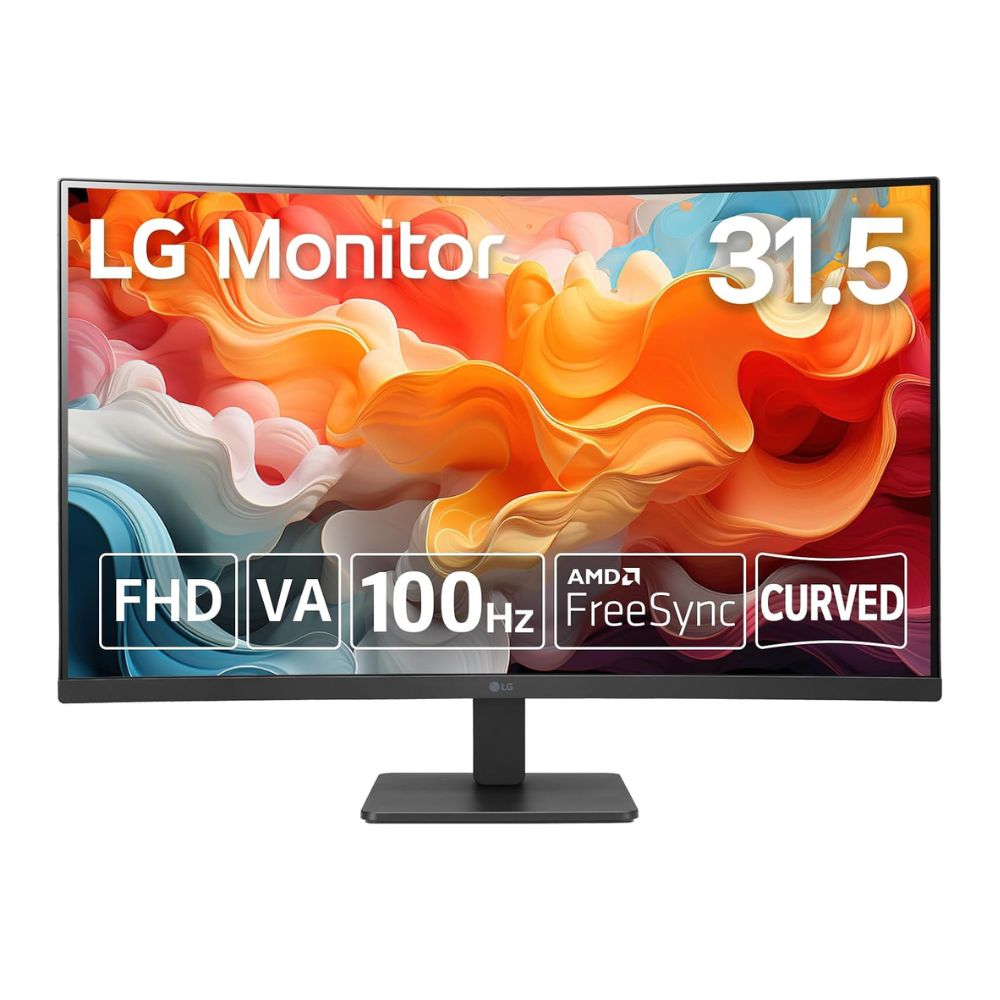 LG Electronics 管する 液晶見せびらかす 32MR50C-B ( 31.5型 盛りだくさん固定ディスク VA 非光輝 曲面型 HDMI D-Sub チルト Vesa 3年次引き受ける )