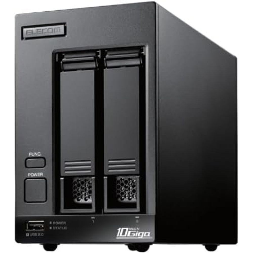 ELECOM エレコム 事務机とっ始め2ベイ WSIoT2022forStorage Standard積み上げるNAS NSB-72D02TS22 (2結核症)(網状組織繋ぎ合わせる型記憶装置 )黒いこと