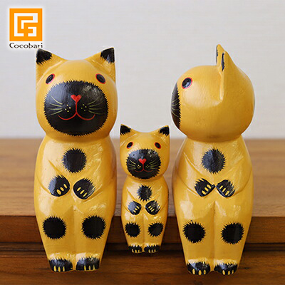 インドネシア・バリ島で現地購入したハンドメイドの置物2点セット インドネシア・バリ島で現地購入したハンドメイドの置物2点セット