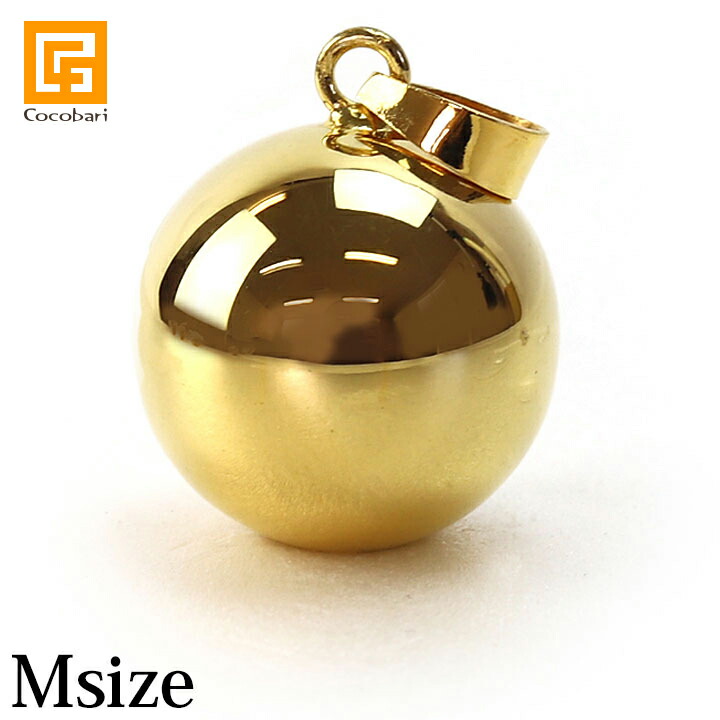 ガムランボール PLAIN GOLD(ゴールド)(M)  【 ゴールド,金,バリ島,マタニティアクセサリー,鈴,お守り 】《メール便対応可》