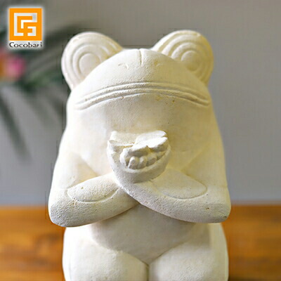 楽天市場】かえる カエル 全長33cm 置物 置き物 雑貨 御影石のオブジェ