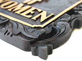 サインプレート イラスト スクエア Men Women トイレ 表示 プレート 看板 おしゃれ 木製 バリ風 バリ島 Marcsdesign Com