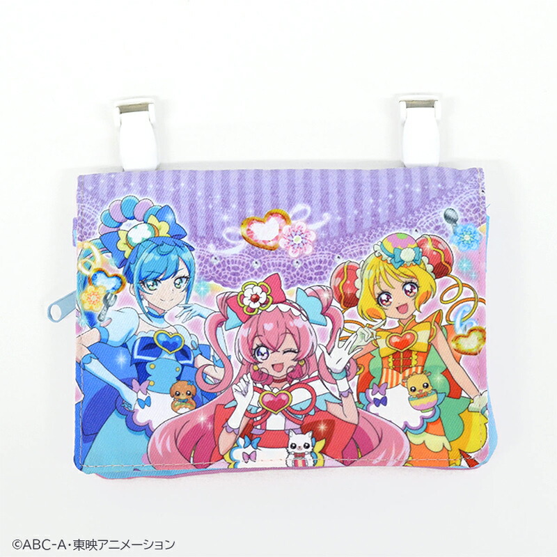 送料無料 デリシャスパーティプリキュア 幼稚園 キュアプレシャス ハンカチ入れ お出かけ 保育園 マルチポケット パッチン ポシェット ウエストポーチ