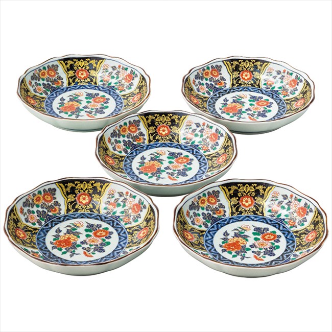 楽天市場】中皿 取り皿 セット 有田焼 染錦間取山水 銘々皿揃 （径16cm