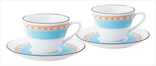 送料無料　ノリタケ　ハミングブルー　ティー・コーヒー碗皿ペア 1645L/P94589 内祝い 結婚式 記念品 プレゼント 内祝 出産内祝い