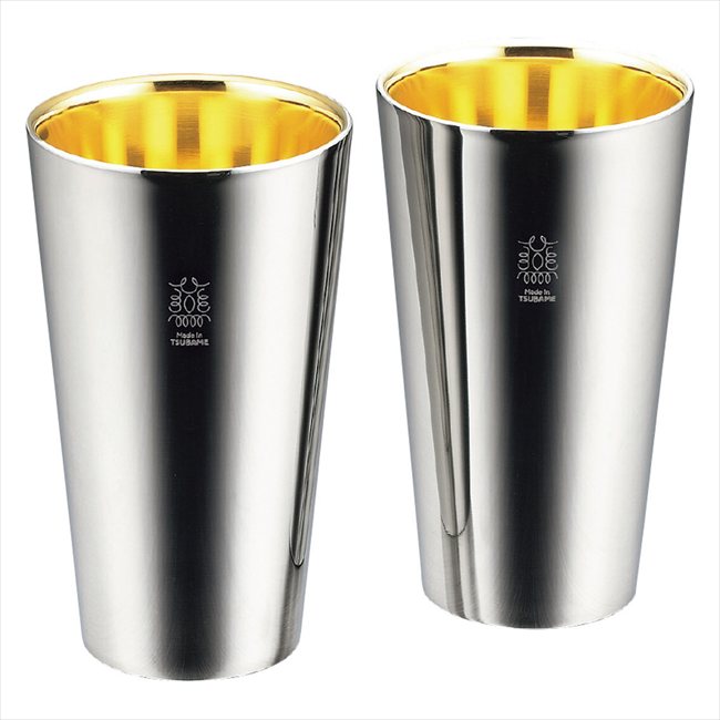 金の贅 １８&minus;８ステンレスＷ構造タンブラー２ｐｃ（内面２４金めっき） TM-033 景品 記念品 粗品 ノベルティ 名入れ 御挨拶 ご挨拶｜贈り物専門店ココイロギフト