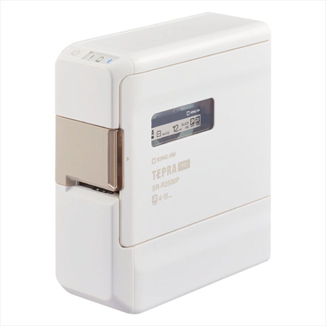 キングジム ラベルライターテプラPRO SR-R2500P-W 景品 記念品 粗品 ノベルティ 名入れ 御挨拶 ご挨拶｜贈り物専門店ココイロギフト