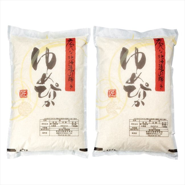 北海道米 ゆめぴりか6kg(3kg&times;2) 景品 記念品 粗品 ノベルティ 名入れ 御挨拶 ご挨拶｜贈り物専門店ココイロギフト