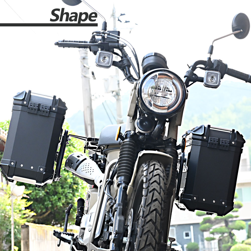 市場 ハンターカブ Ct125 38l パニアケース サイドケース Adv150 汎用 バイク用ボックス ステー付き サイドボックス クロスカブ