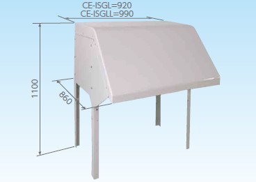 【CE-ISGL】（納期突きとめる品）防雪ボンネット組：硝子衣料繊維強化因子可塑性物質 他：高耐食鋼板+粉体ペンキ塗り【日晴金属元素実業 NISSEI】内燃機関否・かばい立て?（株式会社宮城化成）冷房装置捕手・冷房装置架台エコキュート相応う （（ｍｍ））