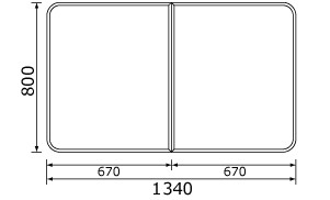 RL91051STC パナソニック Panasonic 風呂フタ(長辺1340ミリ×短辺800ミリ：組みフタ：長方形：2枚：切り欠きなし)【RL91051STC】[納期2～4週間] パーツショップ【純正品】