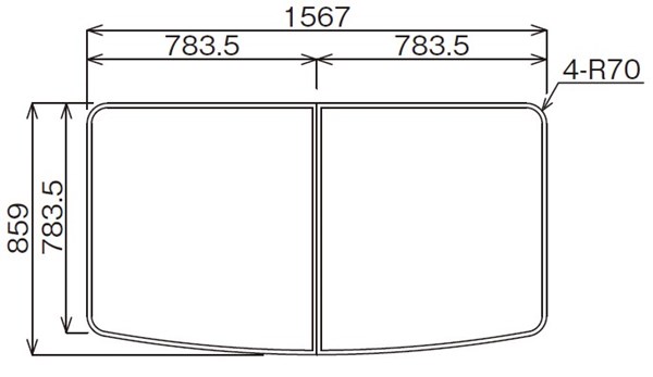 RDH8KY1KR12Z パナソニック Panasonic 組みフタ：弓形 １６００【純正品】